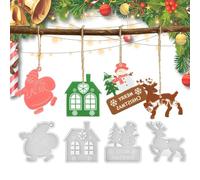 Molde de Navidad reutilizable, antiadherente, copo de nieve, , hormigón | Colgante de corazón con forma de Navidad, molde de yeso, fondant, arcilla, vacaciones, Halloween, Año Nuevo, cumpleaños, boda