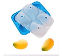 Molde de pastel con forma de mango 3D de 4 agujeros de frutas pudín de hielo molde de bandeja de hielo de gelatina pastelería molde de helado de mousse pastel moldes para hornear