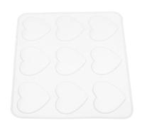 Molde de Silicona 9 Cavidades para Resina, en Forma de Corazón | Blanco, Flexible y Reutilizable, para Dijes y Llaveros, Manualidades en Casa, Uso Fácil