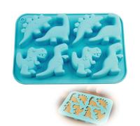 Molde de silicona con diseño de dinosaurio, molde de dinosaurio 3D para tartas, chocolate y gelatina, perfecto para decoración de tartas, moldes de galletas y chispas de dinosaurio, molde de silicona