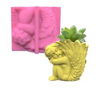 Molde de silicona con diseños de ángeles para crear resina, hormigón, maceta, artículos de decoración, proyectos artesanales, molde de silicona para hornear pasteles