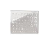 Molde de silicona flexible y resistente para uñas, resina artística, fácil liberación, reutilizable, herramienta de estrella
