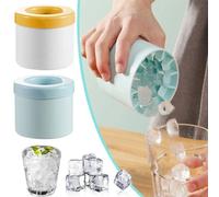 Molde de silicona para cubitos de hielo, cubo de hielo redondo, refrigerador casero DIY de verano, máquina de hielo congelada, molde creativo para cubitos de hielo, herramientas de bar 1pc yellow