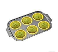 Molde de silicona para gofres,6 Cavidades Molde Muffins Reutilizable | Moldes De Silicona Para Hornear - Hogar, Cocina, Horno, Freidora De Aire, Cocinar, Freír, Decorar, Huevo, Chocolate, Postre