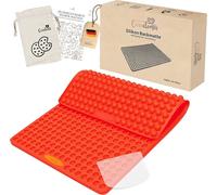 Molde de silicona para hornear con espátula, incluye receta y bolsa de tela. | Alfombrilla de silicona para galletas para perros, mini hemisferios de 1 cm. | Alfombrilla de silicona para golosinas par