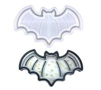 Molde de silicona para taza de vino de frutas, Halloween, calabaza, murciélago, resina epoxi, utilizado para hacer piezas de ágata, posavasos, bandeja de frutas