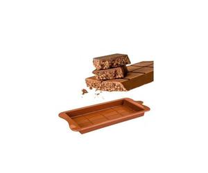 Molde de Silicona para Turrón de Chocolate y Praliné Ibili - 25 x 12 x 2 cm, Apto para Horno, Microondas y Congelador