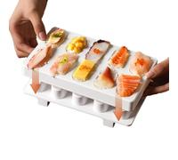 Molde De Sushi Genérico | Herramienta Y Accesorios De 10 Rejillas Para Preparación,Kit De Fabricación De Sushi | Para Familia Almuerzo Escuela Restaurante Granja Camping Picnic Cocina