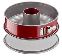 Molde desmontable para pasteles Savarin TEFAL DELIBAKE J1642614, de 25 cm, de aluminio, color rojo