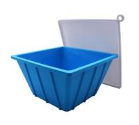 Molde Grande Para Hielo,Fabricador De Bloques De Hielo De Silicona Para Bañera De Agua Fría - Bandeja Grande Con Tapa Para Enfriar Agua En Playas Baños Picnics Reuniones Y Camping
