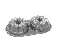 Molde para 2 bizcochos pequeños Duet Bundt® plateado Nordic Ware