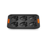 Molde para 6 Bizcochos en Forma de Corazón Antiadherente - Le Creuset, Alta Resistencia y Distribución Perfecta del Calor, Ideal para Hornear Dulces y Salados