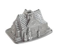 Molde para bizcochos GINGERBREAD HOUSE, plata, Nordic Ware