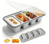 Molde para Congelar Sopa Plegable 1Pcs Moldes De Silicona para Sopa con Tapas 1000ml Contenedor De Almacenamiento De Sopas Bandeja Congeladora De Silicona Recipientes Para Congelador Para Sopas