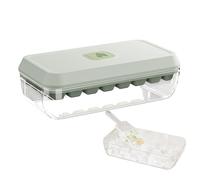 Molde para hielo congelador, 23,8 x 12,6 x 8,7 cm, novedoso molde para | Silicona libre | Contenedor Con Tapa Juego De Bandeja Apilable Durable, Producto Cuadrado Grande Para Bebidas Frías, Par