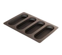 Molde para hornear baguettes, silicona, marrón, Lékué