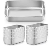 Molde para hornear de acero inoxidable Silecomplaza, 22,9 x 12,7 cm, juego de 16 piezas