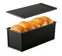 Molde Para Hornear Pan Tostado - MoldePara Pan De 32x12x11 Cm Con Tapa Extendida, Revestimiento Antiadherente De Acero Al Carbono | Molde Profesional Para Hornear PanPara Una Distribución Uniforme D