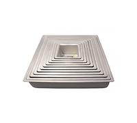 Molde para Pasteles Cuadrado de Aluminio Anodizado PME Profundidad de 12 x 12 x 3-Pulgadas