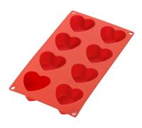 Molde para postre HEART, rojo, silicona, Lékué