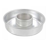Molde para rosca frabricada en aluminio, de 28 cm de diámetro y 6,3 cm de alto, para realizar labores de repostería. Recipiente de aluminio para bizcocho,rosca, tartas etz. Moldeador para postres Gray