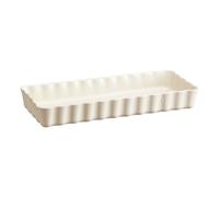 Molde para tarta, 15 × 36 cm, crema, arcilla, Emile Henry