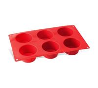 Molde silicona magdalenas para horno 6 cavidades antiadherente, Bandeja hornear muffins resistente desde -40ºC a 230ºC, Fuente hornear cupcakes resistente al ácido de frutas,30x18x4cm,Dr Oetker,1ud.