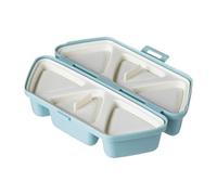 Moldeador de arroz japonés, kit de moldes para hacer sushi, recipiente de -10 ℃ a 120 ℃ con diseño plegable, molde de sushi reutilizable para comidas rápidas, herramienta de cocina con estilo portátil