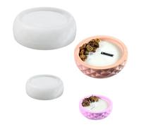 Moldes de fundición de silicona, cuencos grandes 3D, bandeja redonda, yeso, resina epoxi, geométrico, hecho a mano, maceta, cono de silicona