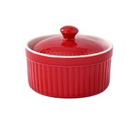 Moldes de porcelana en miniatura con tapa, cuenco de cerámica apto para horno para cocinar y preparar comidas diarias, cuenco de postre resistente al calor