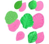 Moldes de silicona con forma de flores, juego de 16 piezas, para fondant y decoración de pasteles