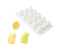 Moldes de silicona con forma de mango 3D para tartas, múltiples cavidades para mousses, chocolate, helado, postres y decoraciones para hornear, aptos para microondas