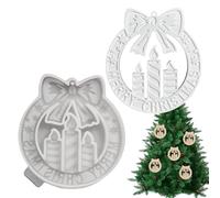 Moldes de silicona de Navidad - Colgante antiadherente 3D | Guirnalda reutilizable colgante moldes de fundición | Para fondant vacaciones cumpleaños boda sala de estar dormitorio cocina ventana