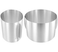 Moldes desmontables para tartas, ajustables de 16 a 30 cm, altura de 20 cm, juego de 2 unidades, acero inoxidable
