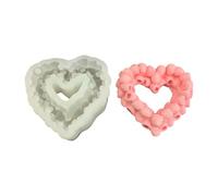 Moldes flexibles antiadherentes para hornear con forma de corazón y frambuesa, moldes de silicona seguros para postres, ideales para postres caseros y golosinas para fiestas, suministros creativos en