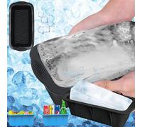 Moldes para cubitos de hielo de silicona Extra grandes, cubo de hielo para baño frío, fabricación de cubitos de hielo, moldes para hornear pasteles, nuevos moldes para cubitos de hielo, 1-10 Uds. Blac