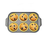 Moldes silicona para hornear muffins | Muffinera antiadherente 6 cavidades | Molde de donuts al horno | para cocinar, freír, freidora de aire, horno, chocolate, postre, magdalena, hamburguesa, cocina