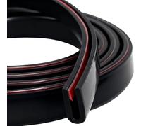 Moldura de Borde de Goma - Protector Puertas Coche 3m en U, Protección de Bordes de Chapa Metálica para Bordes de Puertas de Metal de 0.5-2mm, Puertas de Coche, Esquinas de Mesas (Negro)