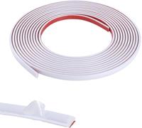 Moldura flexible negra mate, tira de borde decorativa autoadhesiva for azulejos, paredes, espejos, techos, pisos, paneles, gabinetes, marco de espejo de PVC for despegar y pegar(Matte White,20mm/5M)