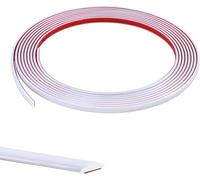 Moldura flexible negra mate, tira de borde decorativa autoadhesiva for azulejos, paredes, espejos, techos, pisos, paneles, gabinetes, marco de espejo de PVC for despegar y pegar(White,20mm/5M)