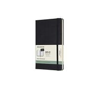 Moleskine 18 Monate Wochen Notizkalender Deutsch 2021/2022, Large/A5, 1 Wo = 1 Seite, rechts linierte Seite, Gebunden, Schwarz