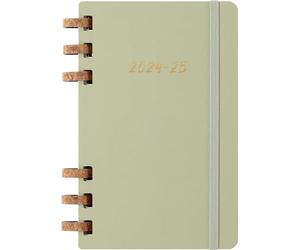 Moleskine Academic Monthly Planner 2025-25, Agenda Semanal y Mensual de 12 Meses, Agenda Universitaria con Tapa Blanda, Color Crush Kiwi, Formato Grande 15 x 21 cm