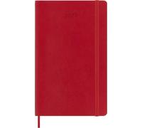 Moleskine Agenda Diaria 2027, 12 Meses con Tapa Blanda y Cierre Elástico, Formato L 13x21 cm, Color Rojo Escarlata