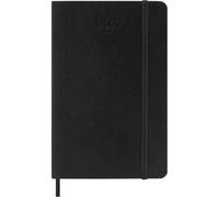 Moleskine Agenda Diaria 2027, 12 Meses con Tapa Blanda y Cierre Elástico, Formato Pocket 9x14 Cm, Color Negro