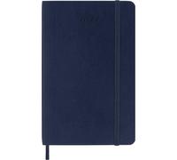 Moleskine Agenda Diaria 2027, 12 Meses con Tapa Blanda y Cierre Elástico, Formato Pocket 9x14 Cm, Color Azul Zafiro