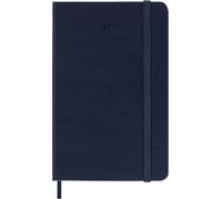 Moleskine Agenda Diaria 2027, 12 Meses con Tapa Dura y Cierre Elástico, Formato Pocket 9x14 Cm, Color Azul Zafiro