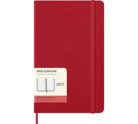 Moleskine Classic 12 Month 2027 Daily Planner, Hard Cover, Large (5" x 8.25"), Scarlet Red, 400 páginas