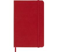 Moleskine Agenda Diaria 2027, Agenda de 12 Meses con Tapa Dura y Cierre Elástico, Formato Pocket 9x14 Cm, Color Rojo Escarlata