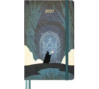 Moleskine Agenda Semanal 12 Meses 2027, Agenda El Señor de los Anillos con Rayas con Tapa Dura y Cierre Elástico, Gandalf, Formato L 13x21 cm