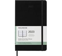 Moleskine Agenda Semanal 2023, Agenda Semanal de 12 Meses con Diseño Horizontal, Planificador Semanal Horizontal, Tapa Dura, Tamaño Grande 13 x 21 cm, Color Negro